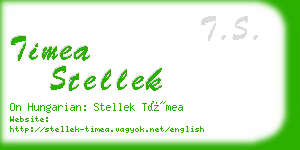 timea stellek business card